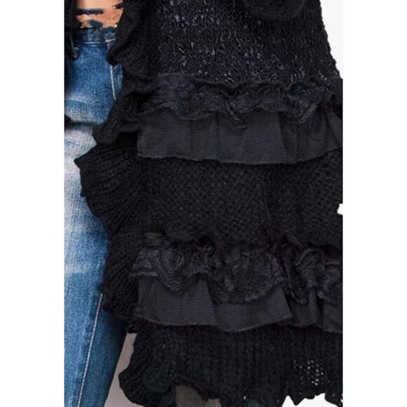 Carmen by Dance in Brazil Victorian Gothic Witchy Open Front Knit Sweater, OSFM - Picture 3 of 12